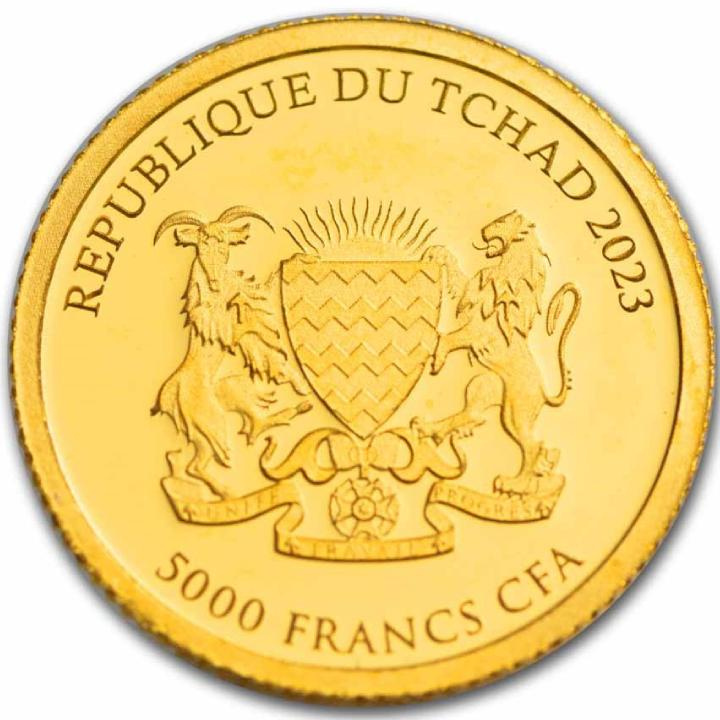 Chad: Panda Rojo Panda Rojo 0.5 gramos Oro 2023