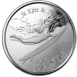 St. Kitts & Nevis: Underwater Surfer 1 oz Silber 2022