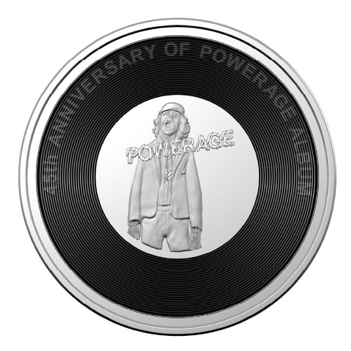 Set de 6 monedas de color AC/DC 45th Anniversary 2022/2023