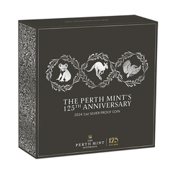 Perth Mint 125° anniversario 1 oncia d'argento 2024 Proof