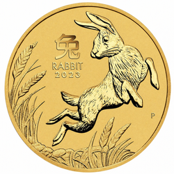 Ceca de Perth: Lunar III - Año del Conejo 1/4 oz Oro 2023