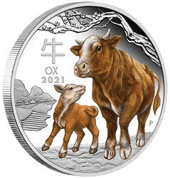 Lunar III : Année du Buffle Set 3 onces d'argent 2021 Proof