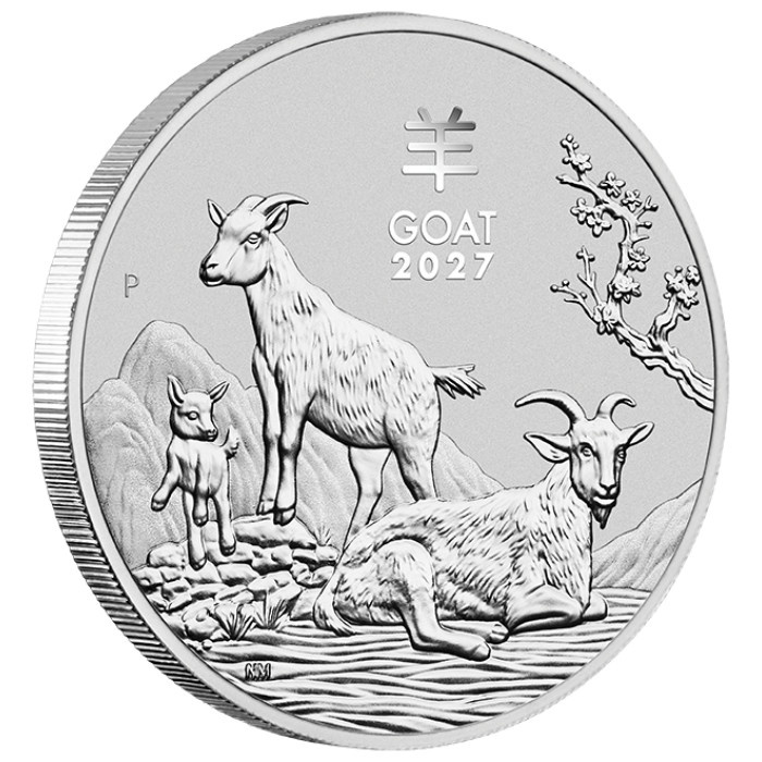 Perth Mint Lunar III - Anul Caprei 2 oz Argint 2027