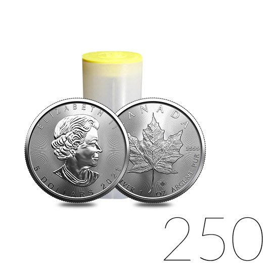Canadian Maple Leaf 1 oz Silver 2021 Investment Sets 250 Pc.