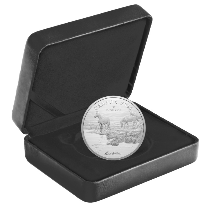 Canada: Mustang Country by Robert Bateman $30 Srebro 2025 Proof