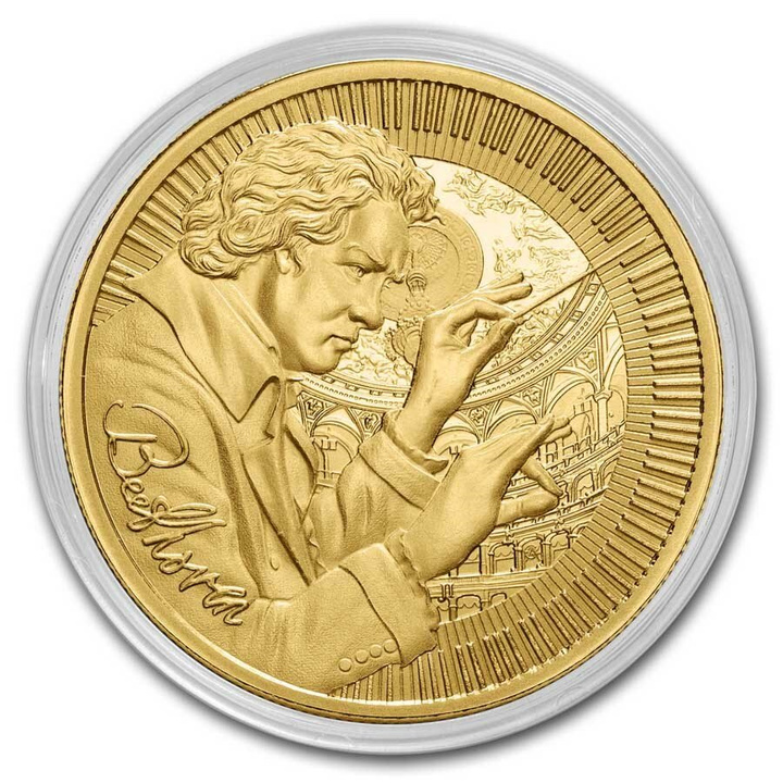 Niue: Icons of Inspiration - Beethoven 1 uncja Złota 2024