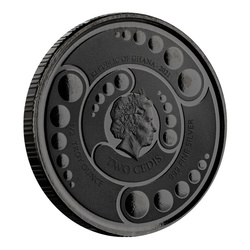 Ghana: Alien coloured 1/2 oz Silber Black Rhodium 2021