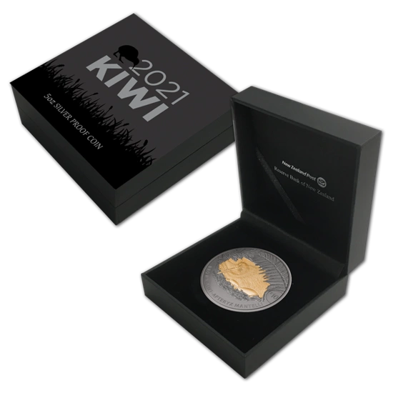 Kiwi 5 uncia ezüst 2021 Proof