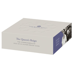 The Queens Reign - Commonwealth Argent 5 £ 2022 Proof
