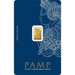 Lingou de aur de 1 g PAMP Lady Fortuna VERISCAN în etui – set cadou