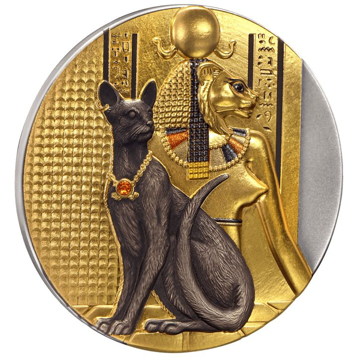 Niue: Goddesses and God - Lady Flame $5 Silber 2023 Gilded High Relief Antiqued Coin