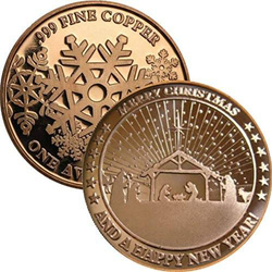 Merry Christmas and A Happy New Year! 1 oz Copper
