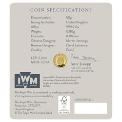 D-Day 1/40 oncia d'oro 2024 Proof
