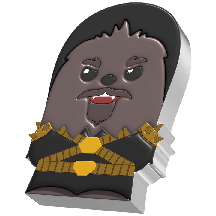 Niue: Star Wars – Krrsantan – Chibi mince, kolorovaná, 1 unce stříbra, 2022, Proof