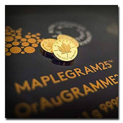 Feuille d'érable canadienne 1 gramme d'or 2024