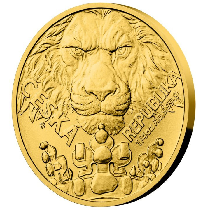 Niue: León Checo 1/4 oz Oro 2023