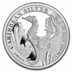 Barbados: Seahorse 1 oz Silver 2022