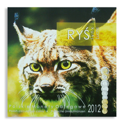 Lengyel forgalmi érmék „Lynx” - érme szett 1 gr - 5 zł 2012
