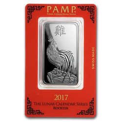 1 oz Bar Silber Lunar Jahr des Hahn