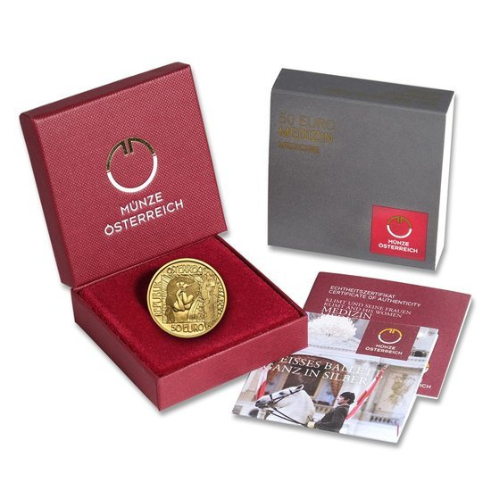 Gustav Klimt i jego kobiety: Medycyna 50 Euro 2015 Proof