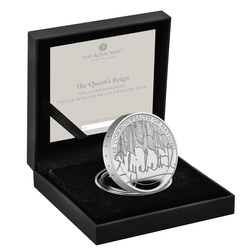 The Queens Reign - Commonwealth Argent 5 £ 2022 Proof Piedfort