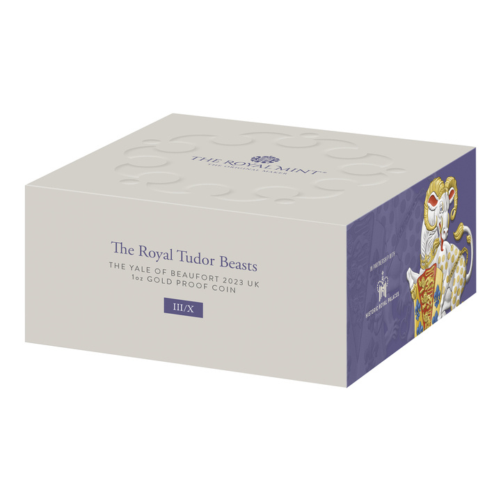 The Royal Tudor Beasts: The Yale of Beaufort 1 uncja Złota 2023 Proof