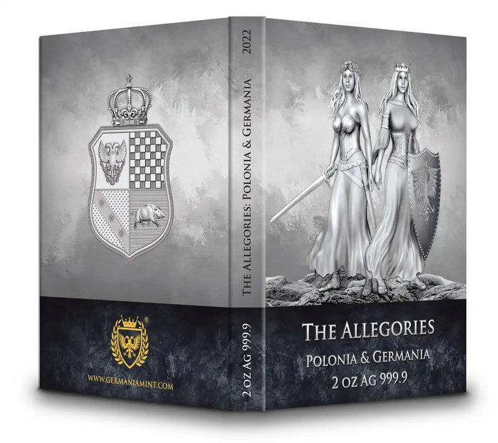 Allegories: Polonia & Germania 2 uncje Srebra 2022