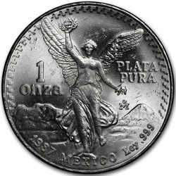 Mexican Libertad 1 uncja Srebra 1987