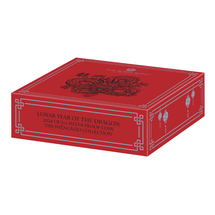 Real Casa de la Moneda Lunar: Año del Dragón 1 oz Plata 2024 Proof
