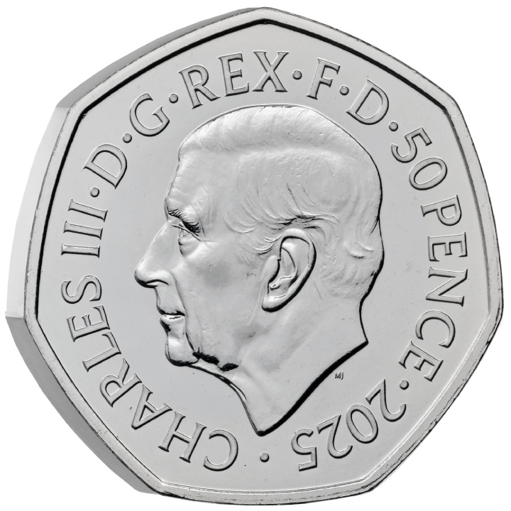 L'80° anniversario del VE Day 50p Rame-nichel 2025