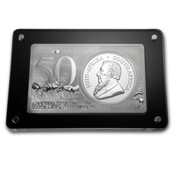 2-Pc Silver Bar & Coin Set (50th anniversary) Krugerrand 2017