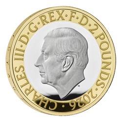 HMS Beagle £2 Gilded Silver 2026 Proof