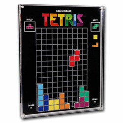 Zestaw 7 monet Niue: Tetris - Tetrimino Shapes kolorowany 7 x 1 uncja Srebra 2023