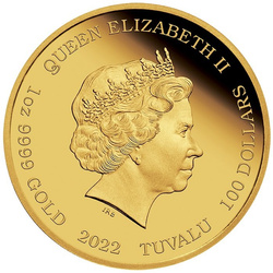 Tuvalu: Tutankhamon Discovery 100th Anniversary coloreado 1 oz Oro 2022 Proof