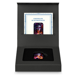 Sztabka Asturmint: Dia de los Muertos kolorowany 2 uncje Srebra 2024 Antique Finish