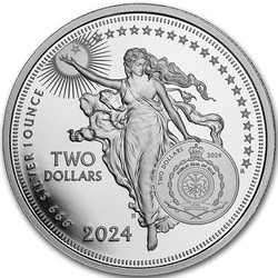 Niue: Iconos de Inspiración - Johannes Gutenberg 1 oz Plata 2024 Proof