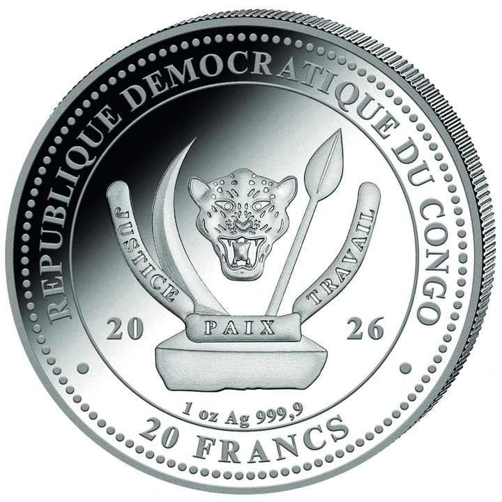 Monedă de Argint Congo World’s Wildlife – Rechin colorată 1 oz Argint 2026