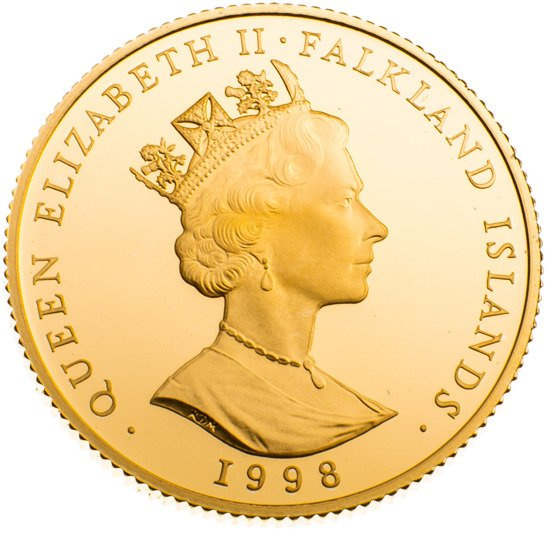 Falkland Islands Królowa Matka 2 Pounds 1998 Proof