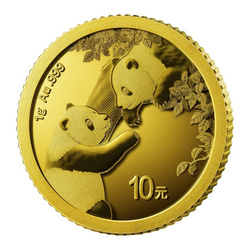 China Panda 1 gramo Oro 2023