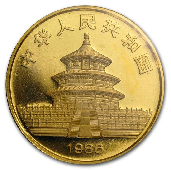 China Panda 1 oz Oro 1986