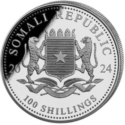Somalia: African Wildlife - Leopard 1 oz Silber 2024