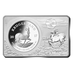 2-Pc Silver Bar & Coin Set (50th anniversary) Krugerrand 2017