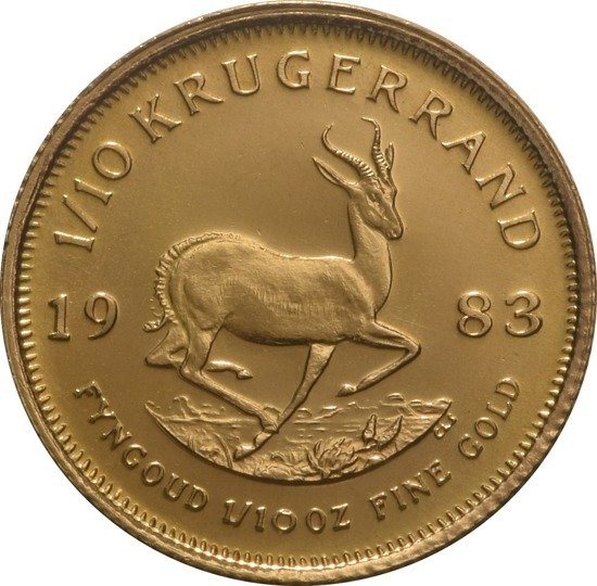 Krugerrand 1/10 once d'or 1983