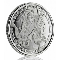 Samoa: Legends of Japan Series - Momotaro and the Demon Subdued in Ukiyoe Style 1 oz Silber 2020 Prooflike