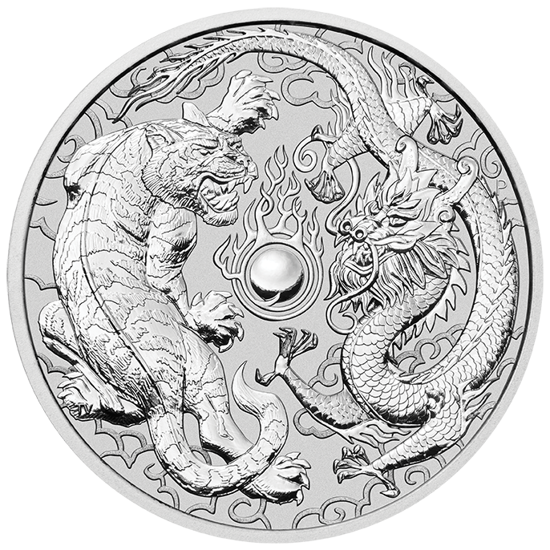 Dragon and Tiger 1 oz Silver 2018