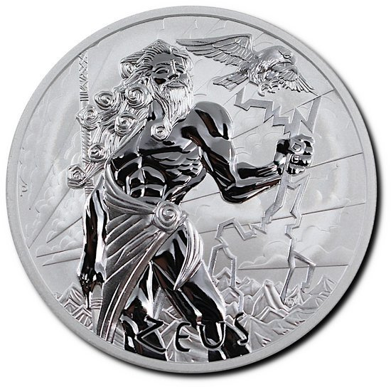 Tuvalu: Dioses del Olimpo - Zeus 1 oz Plata 2020