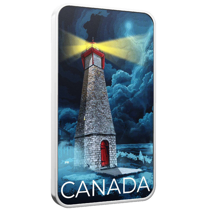 Сребърна монета Canada Haunted Canada - Gibraltar Point Lighthouse цветна 1 oz сребро 2026 Proof
