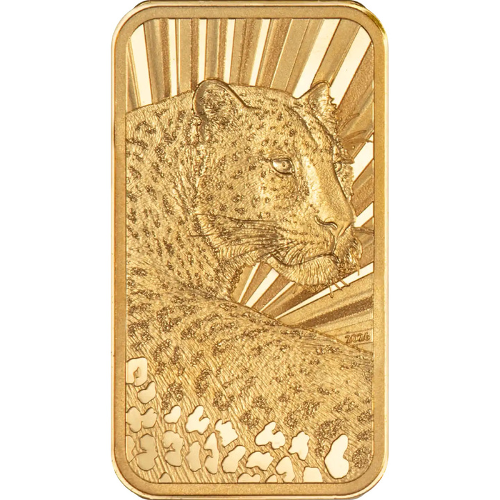 Gold Bar-Coin Barre de Luxe - Leopard 0.5 g Gold 2026 Proof