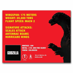 Niue: Godzilla vs Monsters - Mothra kolorowana 2 uncje Srebra 2023 