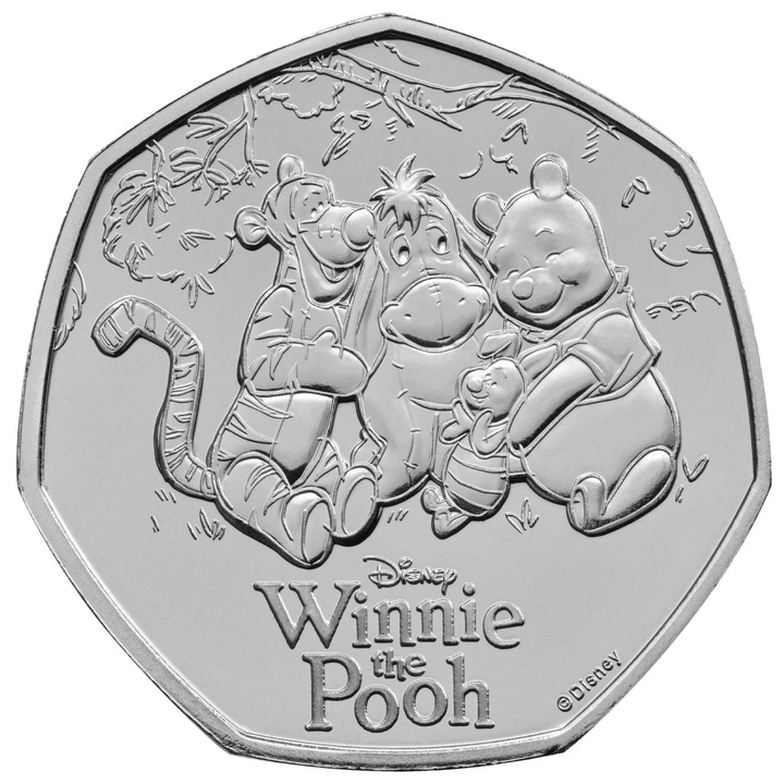 Monedă din cupru-nichel 100 de ani de Winnie the Pooh – Prietenie 50p 2026